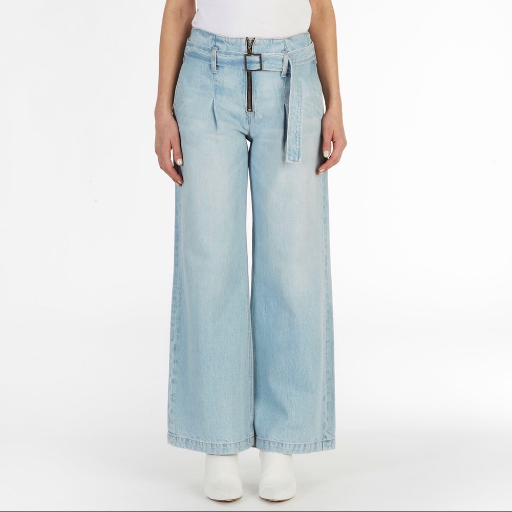 Ei8htdreams Taylor Wide Leg Denim Belted Jeans